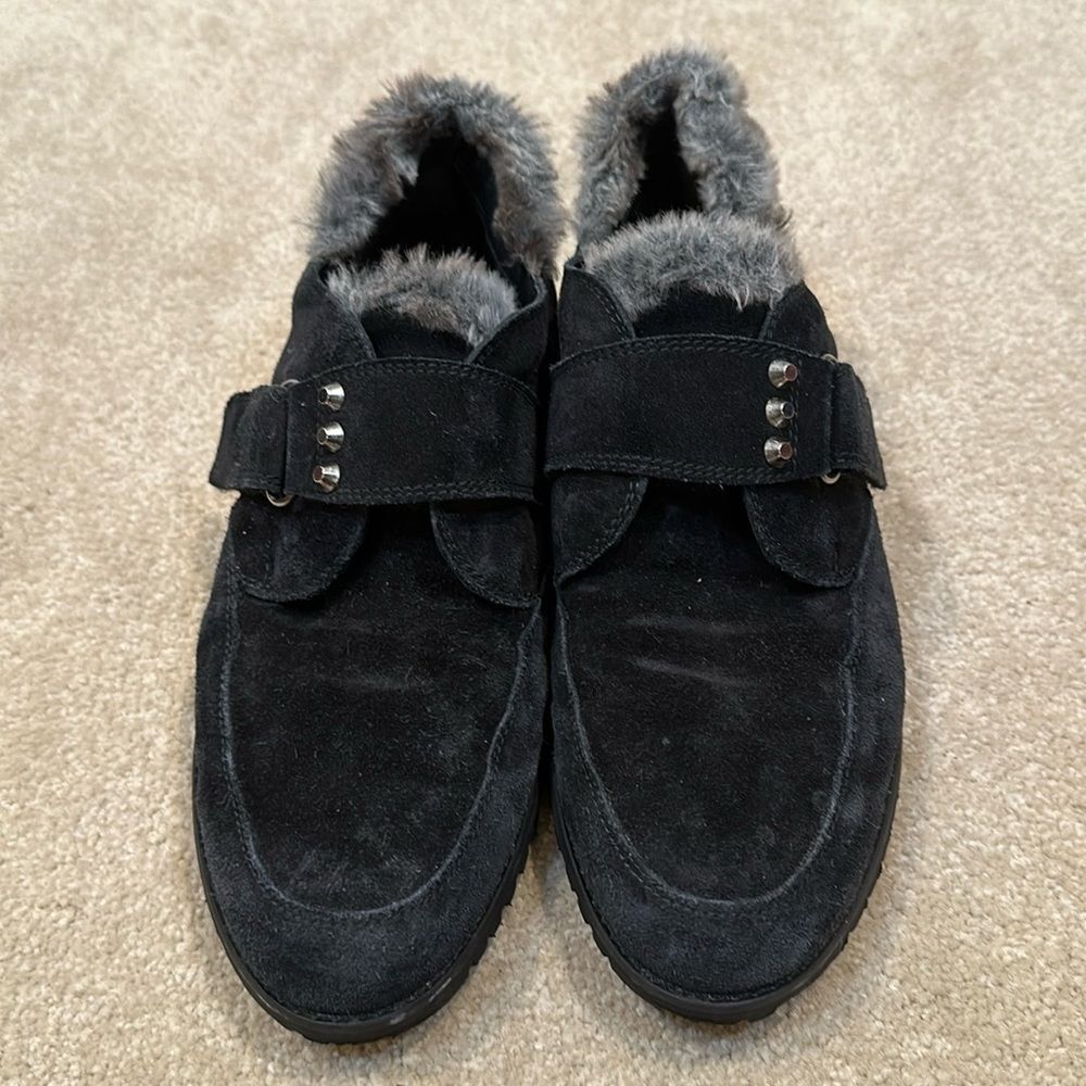 Stuart Weitzman Faux Fur Women Suede Sneaker Size 8 M